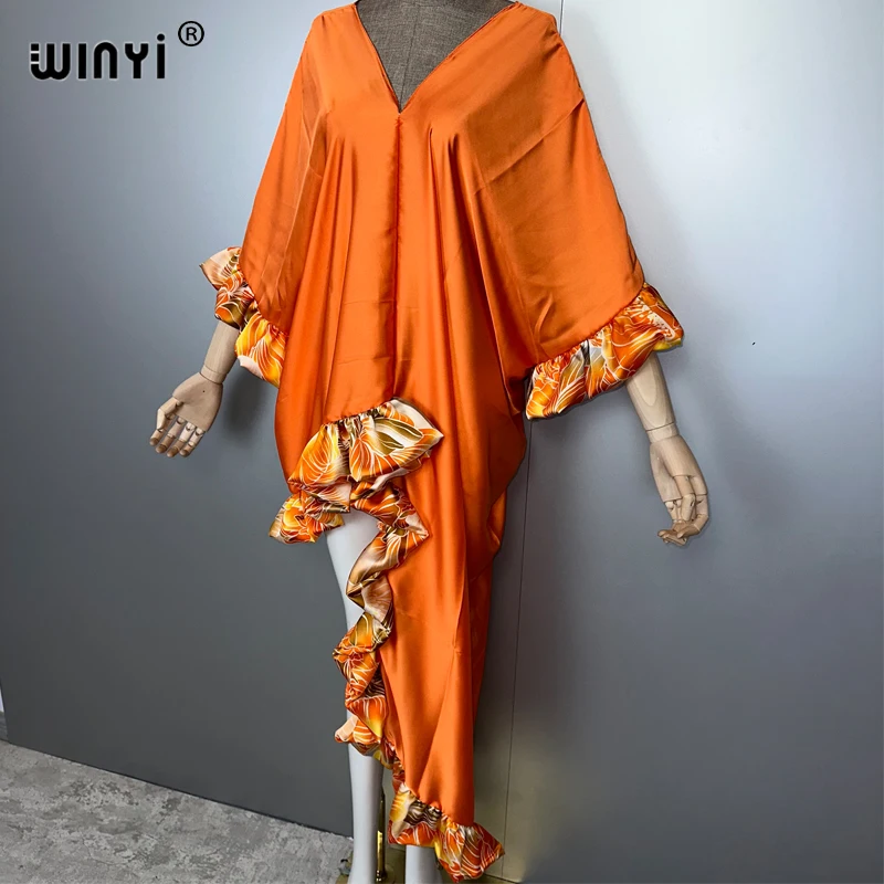 WINYI été boho robe robe irrégulière ample boho robe Maxi longue Femme robes vacances élégante robe de soirée abaya