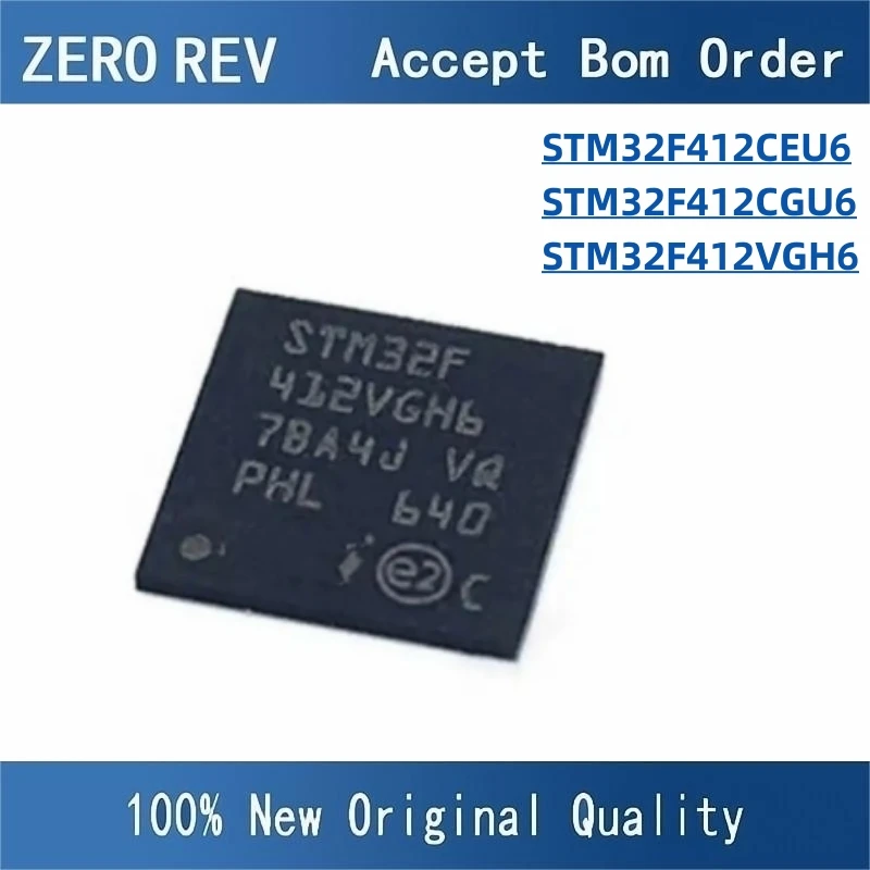 

100% New STM32F412CEU6 STM32F412CGU6 STM32F412VGH6 STM32F413CGU6 STM32F413CHU6 STM32F413ZHJ6 STM32F413VGH6 original chips ic