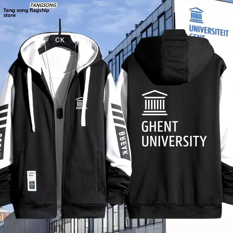 

Мужской трикотажный кардиган Ghent Universi, памятная модель, с длинными рукавами, из полиэстера, повседневный стиль