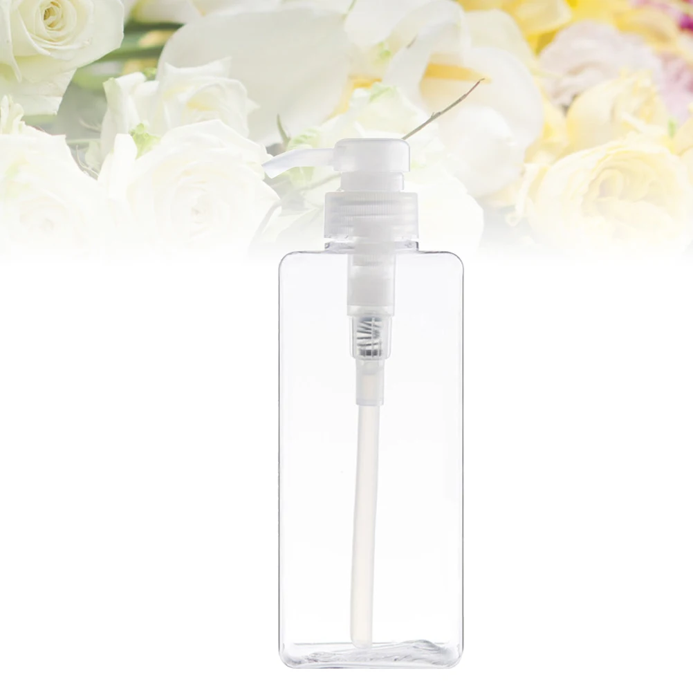 

2pcs Square Plastic Bottles with Pumps Refillable Reusable PETG Material for DIY Body Lotions Liquid Soaps Body Wash Soap