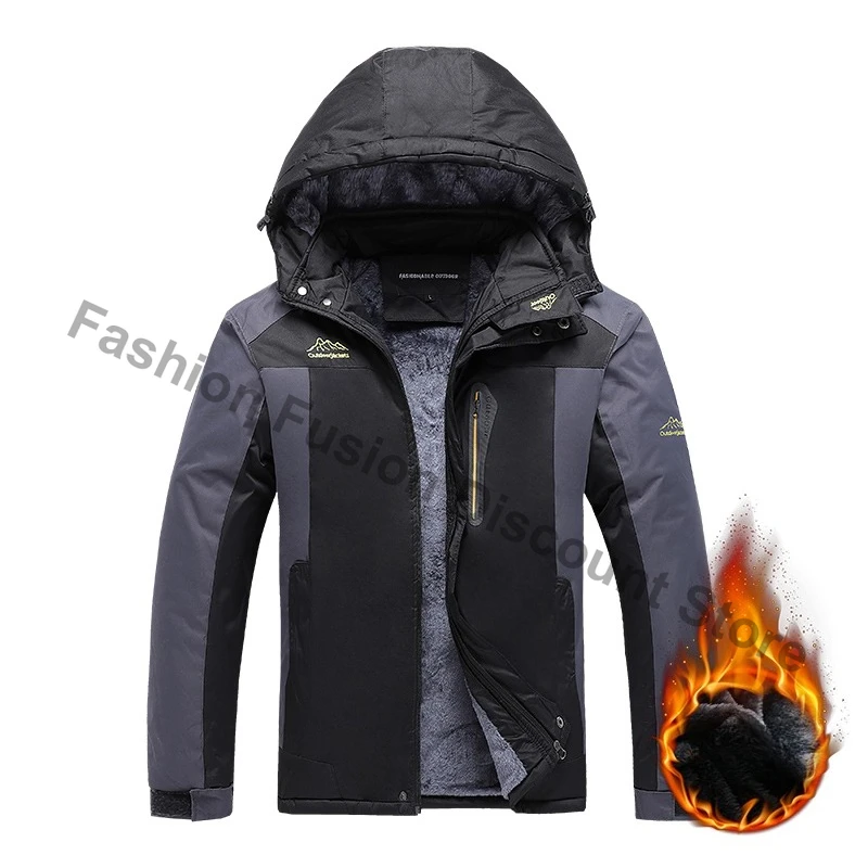 Parka invernale da uomo frangivento più cappotti di pelliccia spessi e caldi antivento giacche anorak militari con cappuccio maschili giacche invernali da uomo