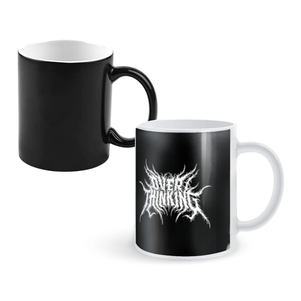 

OverthinkingCoffee Mugs And Mug Creative Color Change Tea Cup Ceramic Milk Cups Novelty Gifts