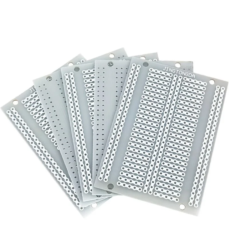 2Pcs 5x7CM Single Sided Tin Spray 5 Hole 1.6mm Thick 2.54mm Spacing Universal Circuit Board Hole Board PCB Protoboard