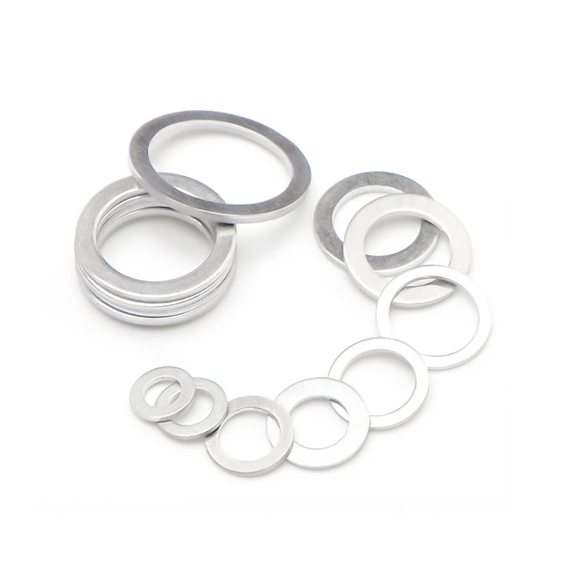 

20pcs M6-M26 Aluminum Washers Gasket Flat Metal Washer Gasket Plug Oil Sealing Rings Gaskets Fastener Set 10x14x1mm