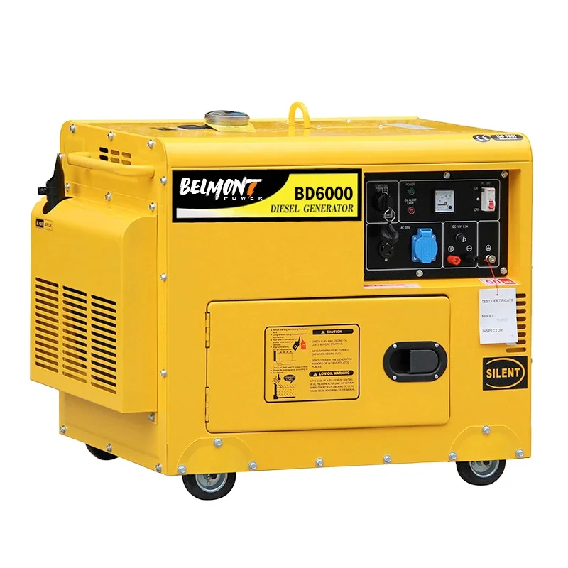 Portable 220V/380V/110V Silent Power Diesel Generator Sale of 15KVA 4.5KW 4.6KW 5KW 5.5KW 6KW 6.5KW 7KVA 10KVA Generators