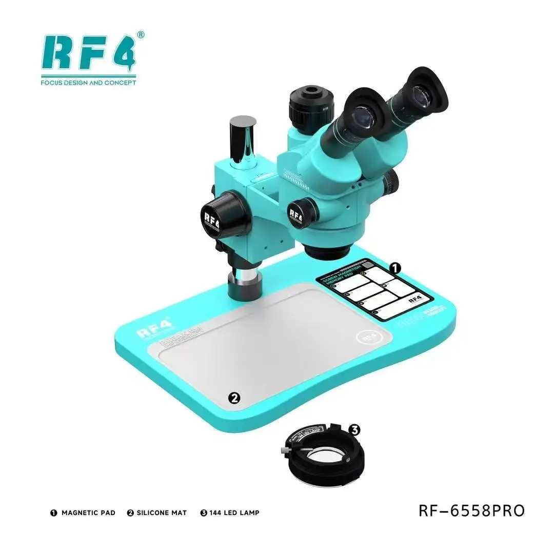 RF-6558PRO Three-Eyepiece Microscope, The Base Of The New High Temperature Maintenance Pad + Memory Magnetic Pad Design
