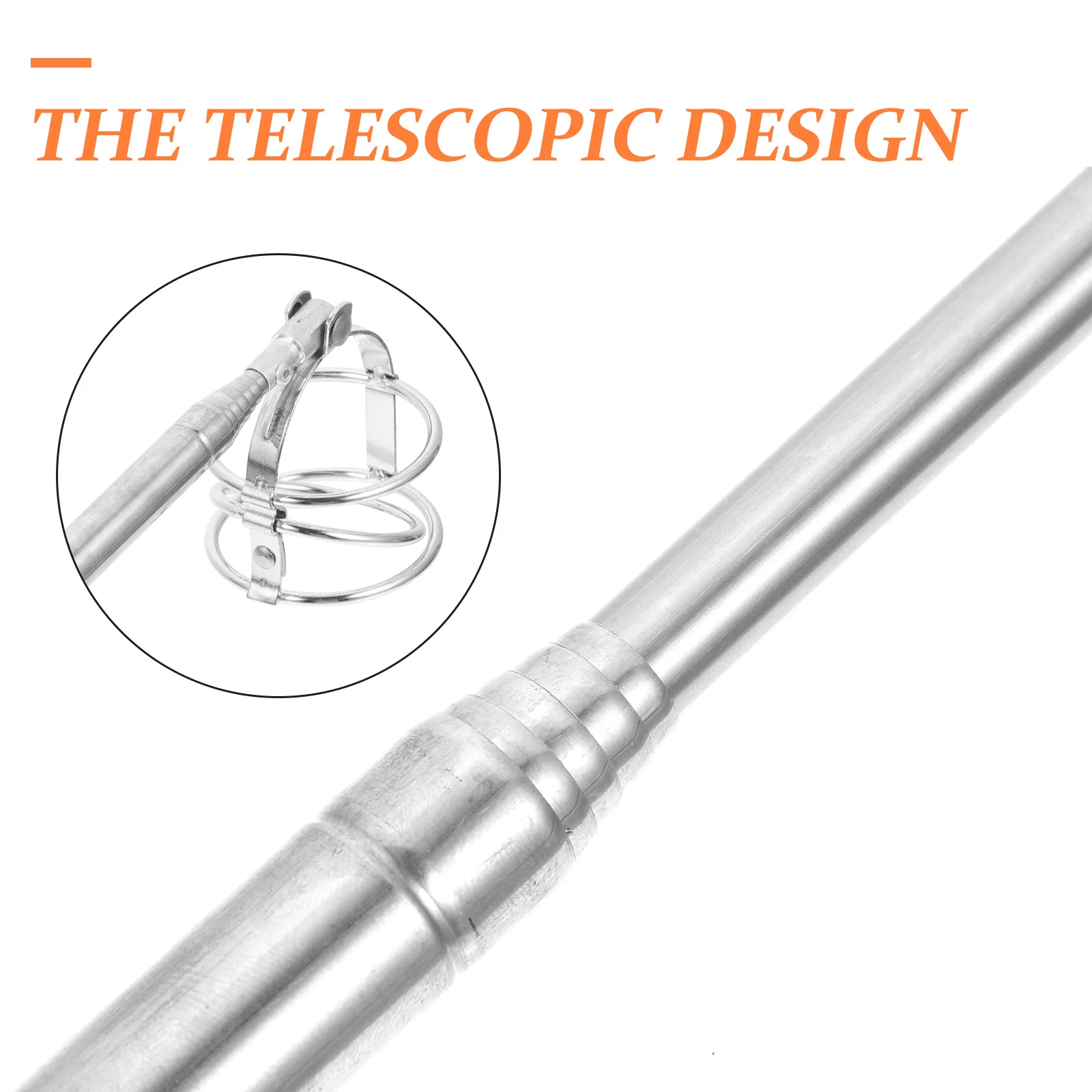 Raccoglitore di palline da golf in acciaio inossidabile Retriever telescopico leggero e regolabile, impugnatura comoda, accessorio da golf, giocattolo da esterno