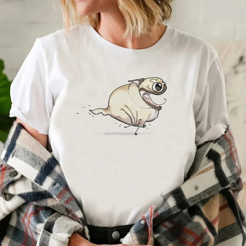 Pug tshirt women designer harajuku anime t-shirts girl 2000s clothing