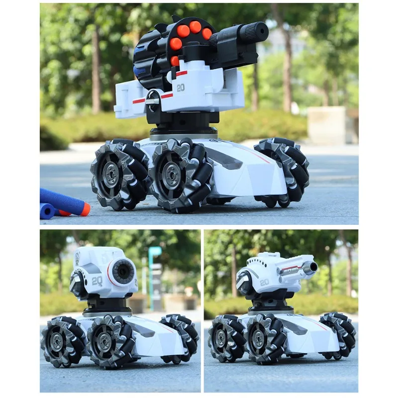 

New Gesture-sensing Dual Remote Control Car Can Fire Water Bomb Spray 360° Rotating Tank Four-wheel Drive Climbing Drift Car Toy