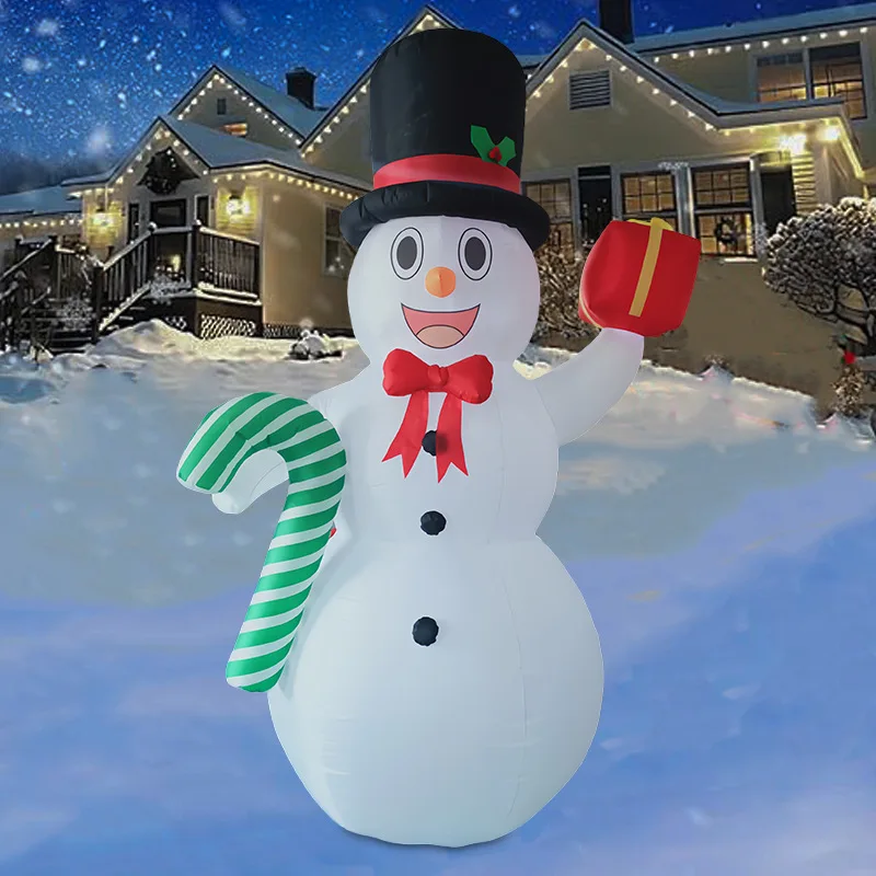 

Christmas supplies 3 meters giant inflatable Christmas snowman air mold LED luminous holiday decoration garden ornament