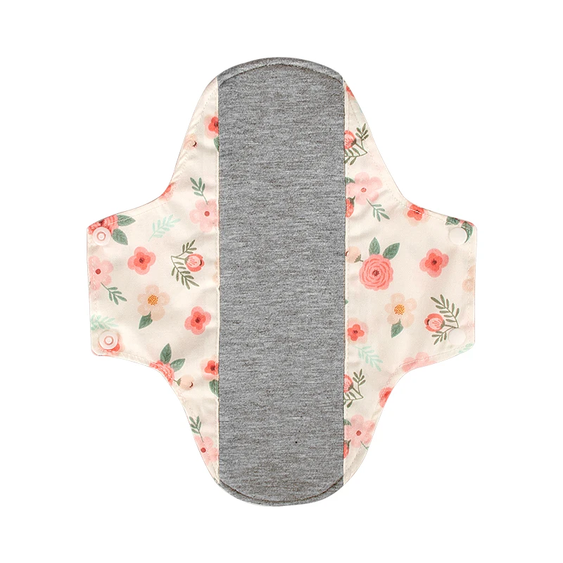 AIO Washable Cotton Printed Panty Liner Regular Flow Menstrual Pads Graphene Cloth Tampons Urinary Incontinence Sanitary Pads