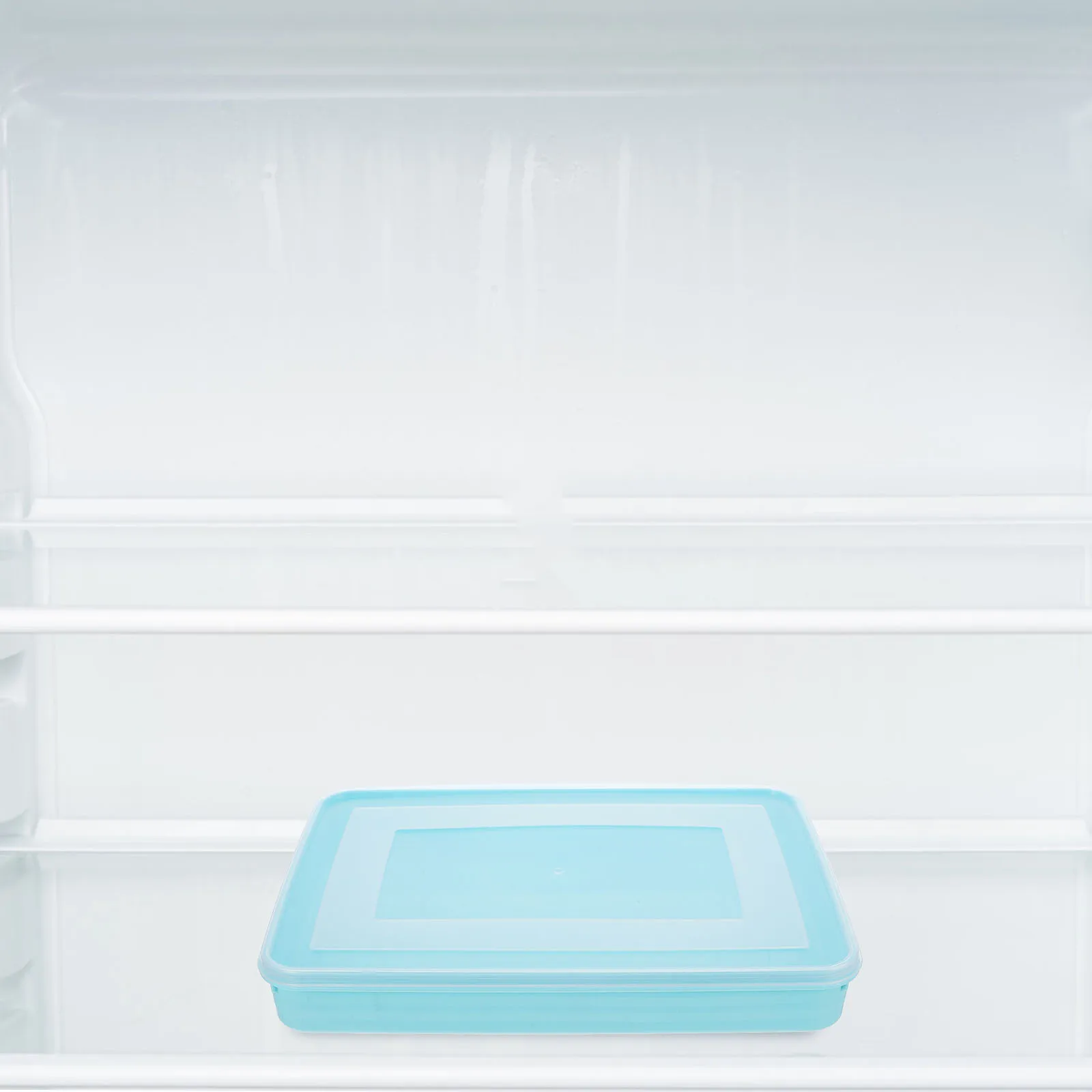 

2pcs Box Sealed Plastic Container Tray Fridge Freezer Space Freezer Food Container Saving Family Size Kitchen Bar