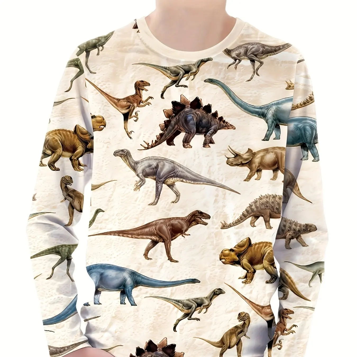 Children's Clothing Boy Tshirt Long Sleeve Children Top Cartoon Dinosaurs Print Kid Summer Clothes Casual Boy Girl Clothes﻿﻿﻿