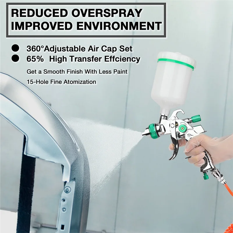 

A53Q-HVLP Sprayer Paint 1.4/1.7/2.0/2.5Mm Home Cordless Air Sprayer Paint Portable Car Paint Sprayer Kit Air Tools