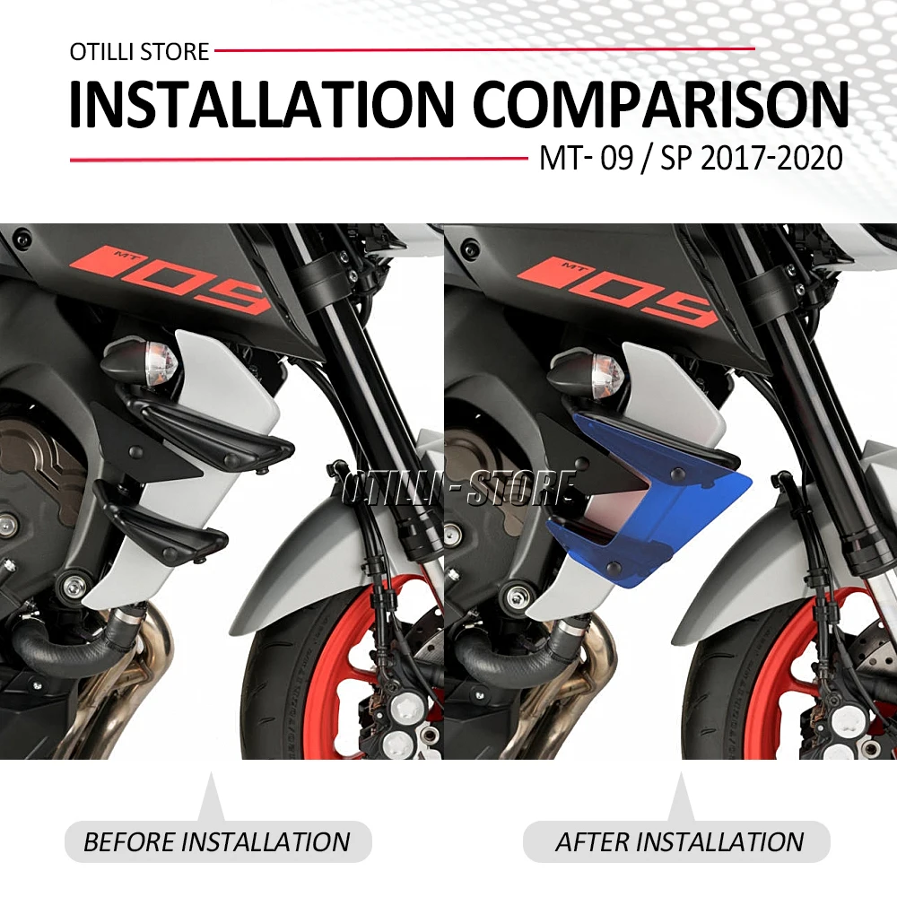 2020 NEW MT-09 Motorcycle Parts Side Downforce Naked Spoilers Fixed Winglet Fairing Wing 2019 2018 2017 For Yamaha MT 09 MT09 SP