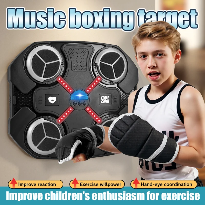 

2025 Upgraded Boxing Music Machine, 500Mah Rechargeable Battery, Type-C Charging, Punch-Free Design, Suitable for Kidsren's Daily Exercise, Birthday Gift, Outdoor Activities