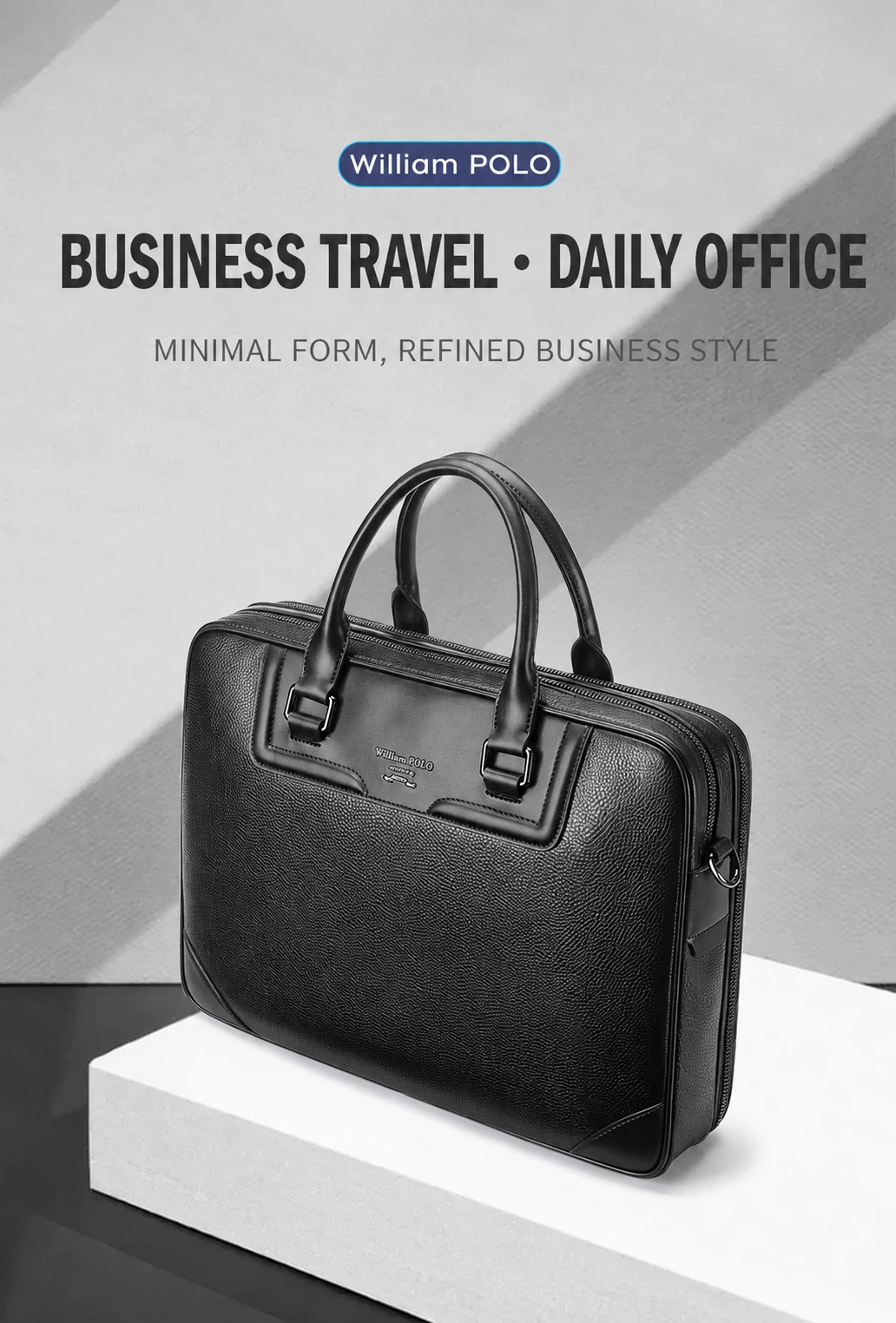 Men's Genuine Leather Briefcase Business Handbag Premium Office Work Commuter Carry Bag Luxury Gift for Men