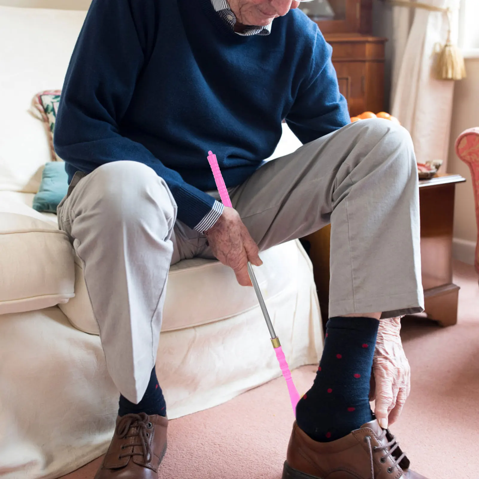 

5pcs Portable Shoe Horn Long Handle Stainless Steel Auxiliary Shoe Lifter For Home Wear Tool Durable Smooth Edge