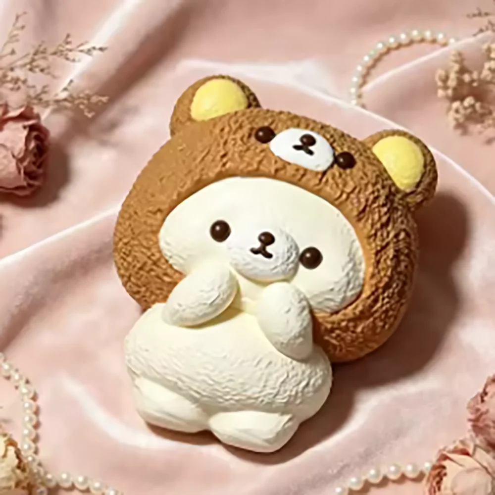 1pc Kawaii Rilakkuma Soft Pinch Relieves Daily Tension Reduces Restlessness Slow Rebound Office Decoration Children's Gift Toys.