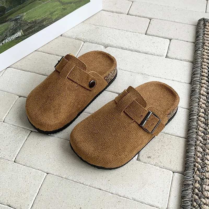 シンプルなキッズスリッパ女の子用ノンスリップ幼児因果スリッポンシューズ屋外多用途子供ファッションフラットスリッパ家庭用