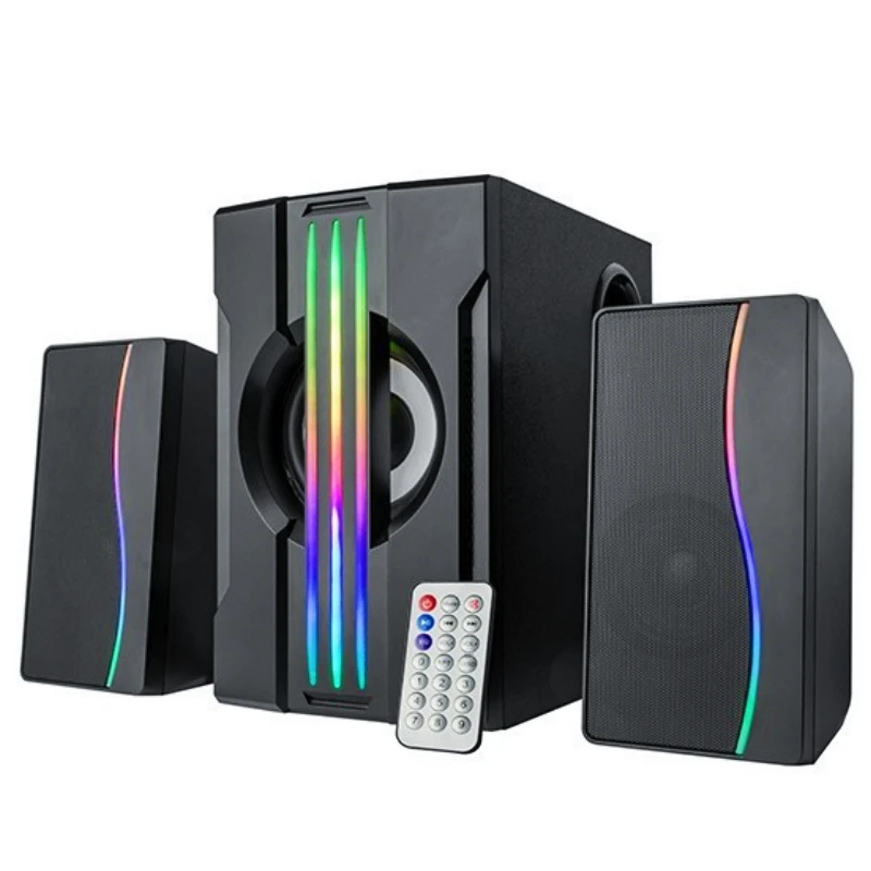 مكبرات صوت للكمبيوتر مع مضخم صوت ومكبرات صوت بلوتوث تعمل بمنفذ USB ومكبرات صوت للكمبيوتر المكتبي ونظام سماعات الوسائط المتعددة للألعاب والأفلام