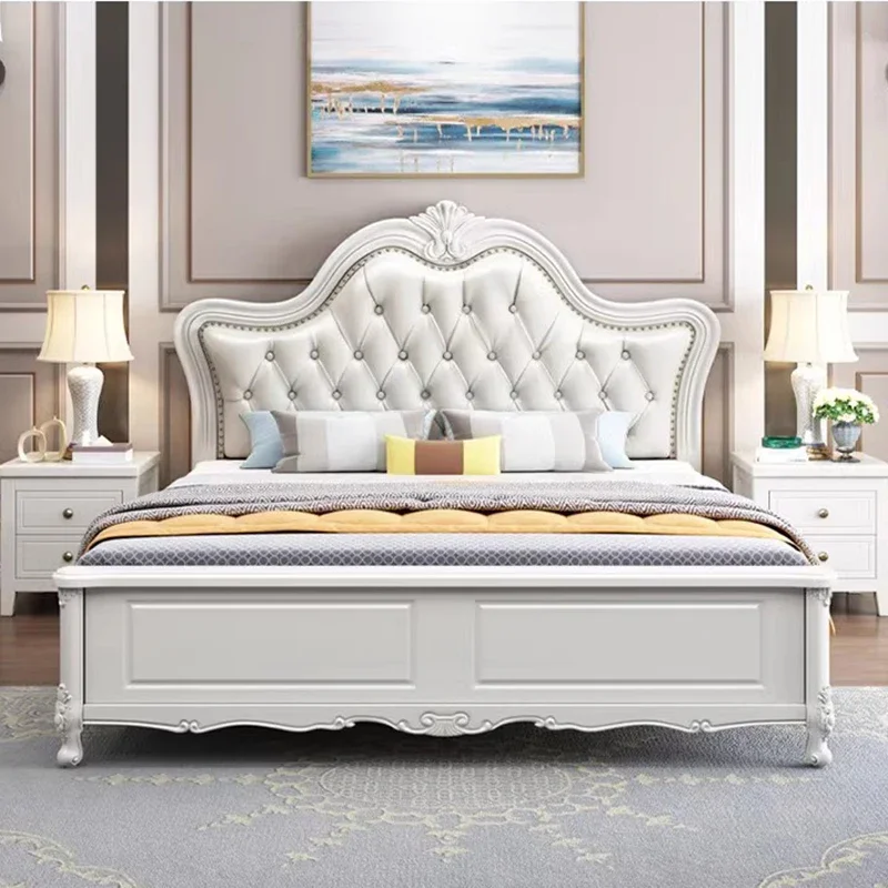 

Bedroom Queen Bed Luxury Storage Floor Modern Headboards Girls Design Bed Princess Sleeping Camas De Casal Trendy Furniture