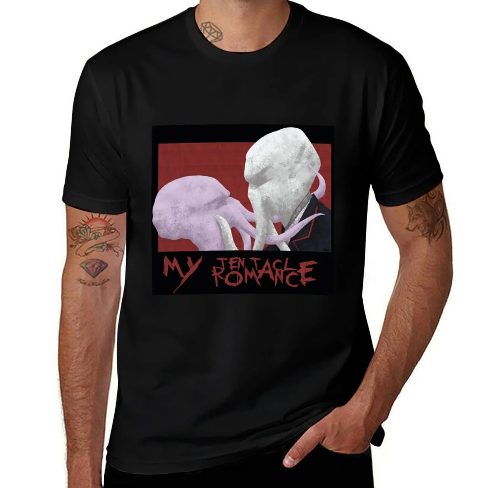 My Tentacle Romance - Illithid and Mind Flayer love Classic . T-Shirt cotton t shirt pack T-Shirt