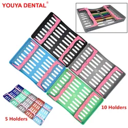 1pcs 5/10 Holders Dental Sterilization Box For Instruments Autoclavable Plastic Disinfection Tray Box Rack Plate Dentistry Tools