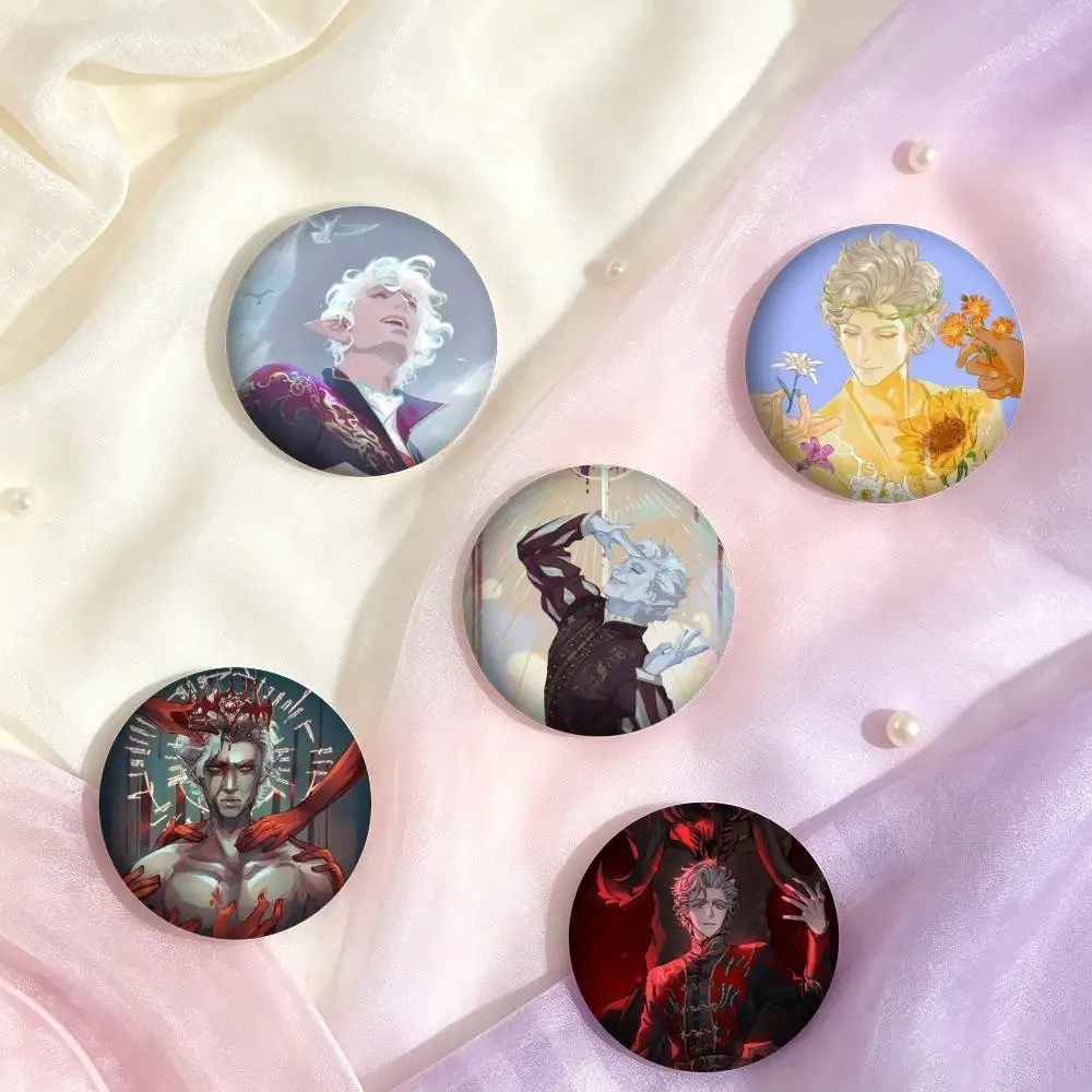 Gothic  A-Astarion Baldur G-Gate 3 25 32 44 58 75mm Badges Personalized Round Brooches Pins Accessory Gift