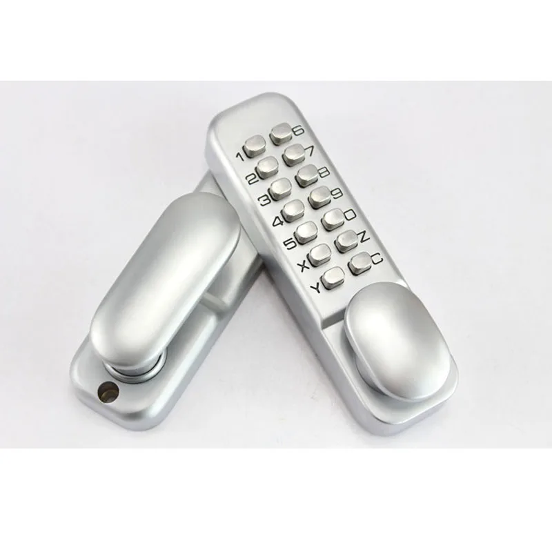 LACHCO  Mechanical Code Door Lock Waterproof Digital Machinery Keypad Password Entry Lock  Latch Zinc Alloy Silver L17004