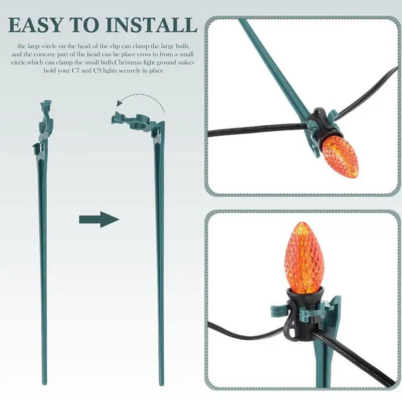 Light Ground Stakes 10 Pieces Light Stand Landscape Light Stakes Outdoor Light Stakes Wear-Resistant Path Light Holders For LED