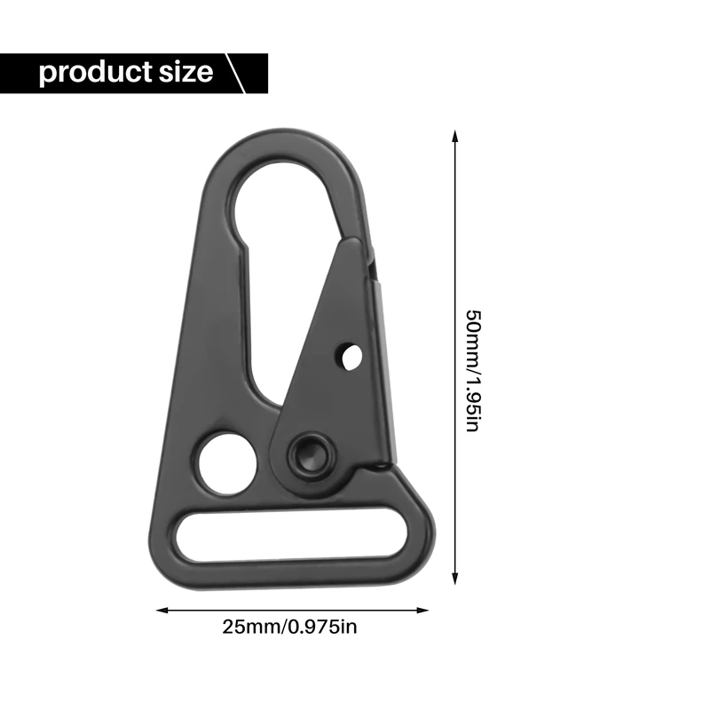 15 Pcs bocca allargata Clip Sling Clasp Olecranon Hook per Sling outdoor Bag zaino, moschettone portachiavi moschettoni