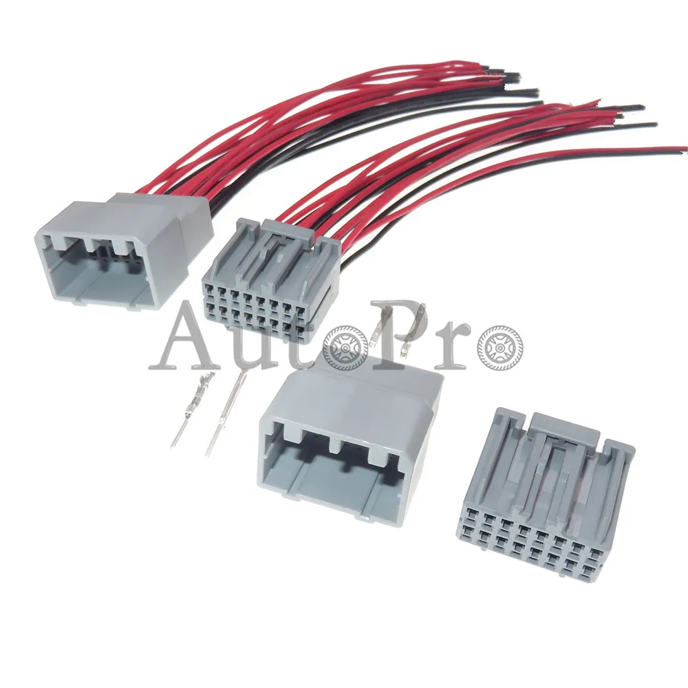 

1 Set 16 Hole Auto Multimedia Control Panel Socket Car Power Amplifier AC Assembly Plug For Porsche 917981-2 917981-6 30050-16Y