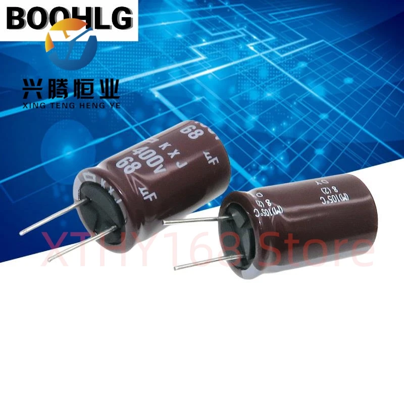 2pcs  original KXJ electrolytic capacitor 400v 68uf 16x25  nippon CHEMI-CON  high frequency and long life