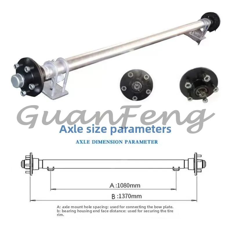 Trailer Accessories Axle, Half Axle 5 * 114.3 Bearing Axle Assault Boat Trailer Concentric Axle