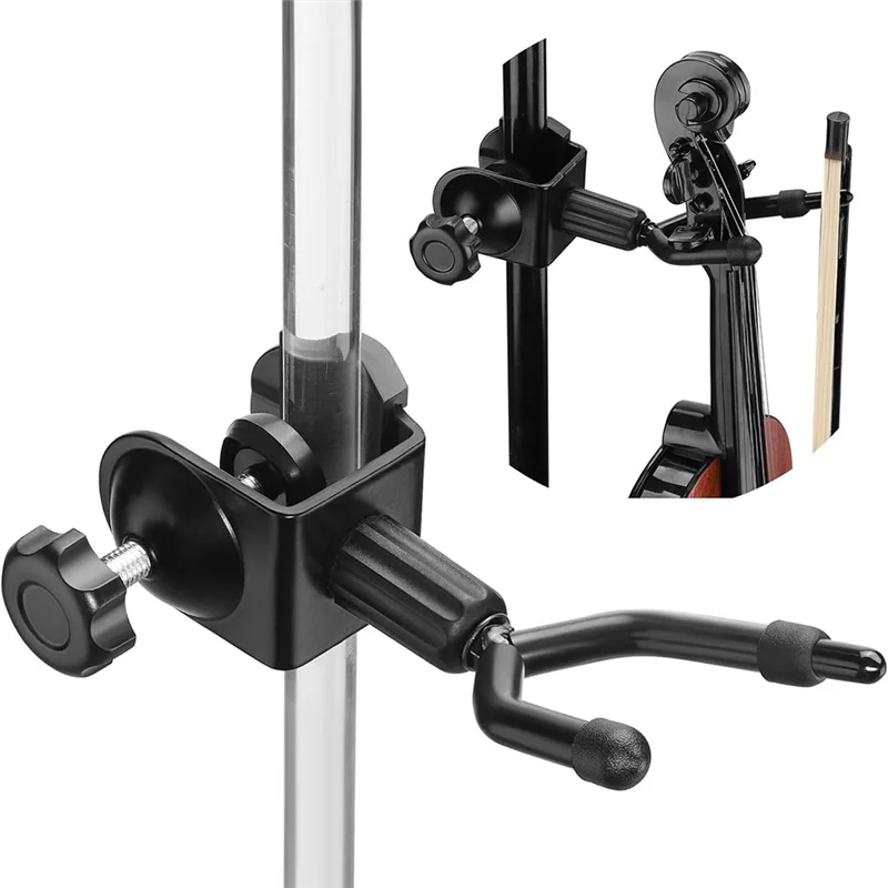 XSXS-Violin Hanger Holder 360° Rotate Viola Ukulele Hanger Violin Hanger For Microphone Stand For Stage Shows, Home Studio Pract
