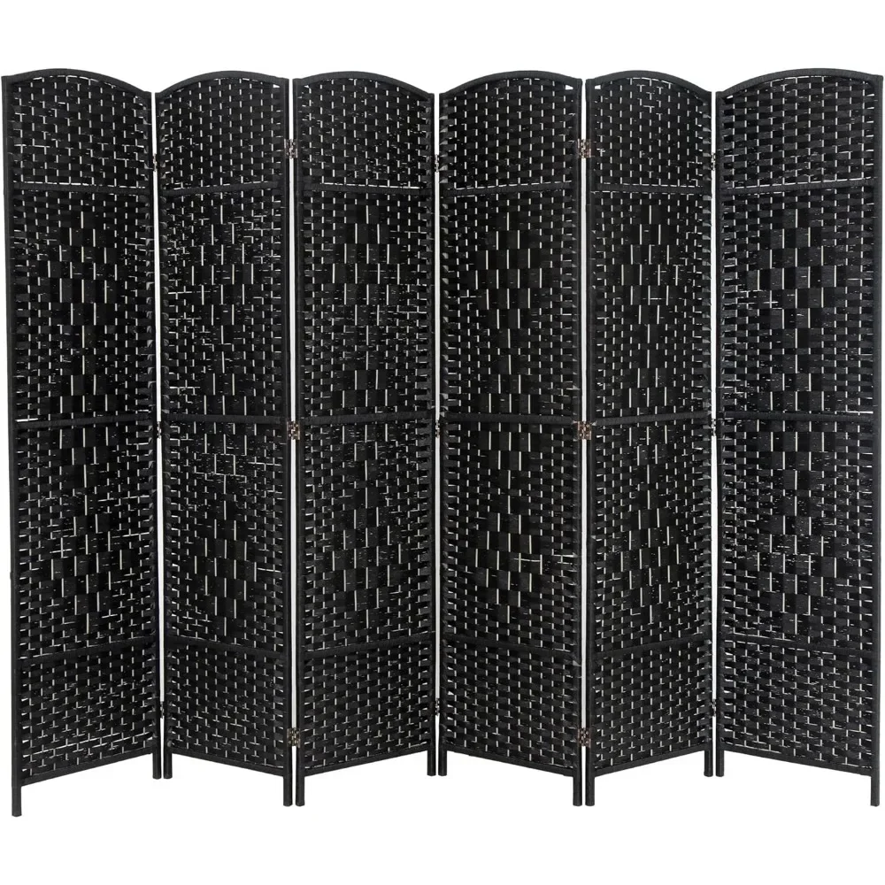 Room Divider 6 Panel Folding Privacy Divider 6 Ft Indoor Wall Divider Portable Partition Wood Screen