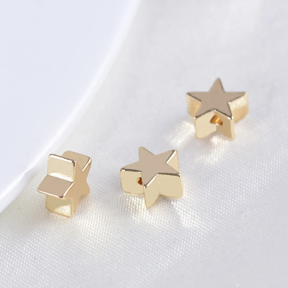 

40pcs Star Shape String Beads Premium Material DIY Jewelry Crafts Project Gifts Female Friends Family Members Pentagram Beading