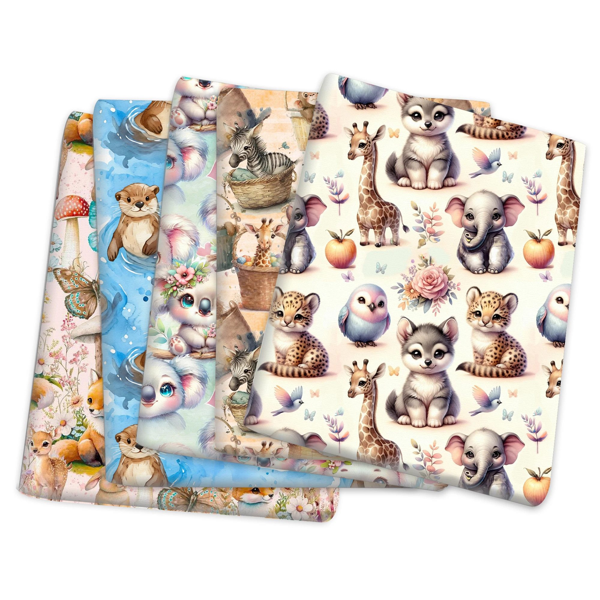 50*145cm Patchwork Printed Polyester Animal Series Fabric for Tissue Sewing Quilting Fabrics Needlework Material DIY Handmade