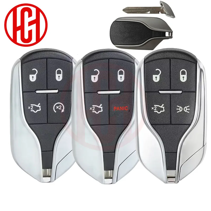 

Remote Car Key Shell Case Keyless Remote Key Fob 4 Buttons for Maserati Ghibli Quattroporte Levante 2012-2019 Car Key Shell