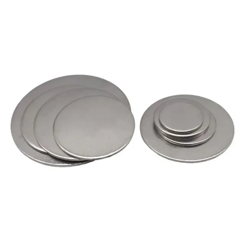 304 Stainless Steel Round Sheet Circular Plate Disc Round Spacer Disk Sheet Dia 8mm-80mm Thickness =1.1/1.4/1.8/2.7mm