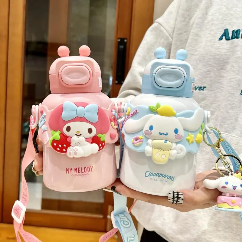 

Sanrio Kuromi Hello Kitty My Melody Straw Cup Cold Drink Cup Hit Product New Product Kawaii Cartoon Portable Large Capacity