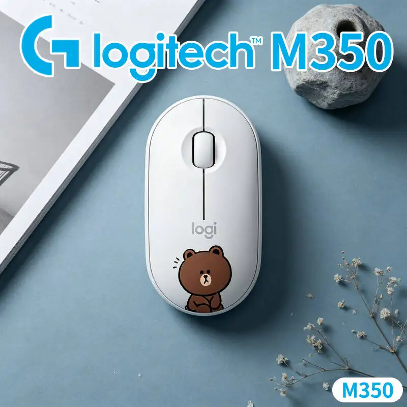 

Logitech M350 Travel Quiet Mouse - Thin Build, Silent Operation, 10m Range, 77g Light, Laptop Bag Friendly Helper