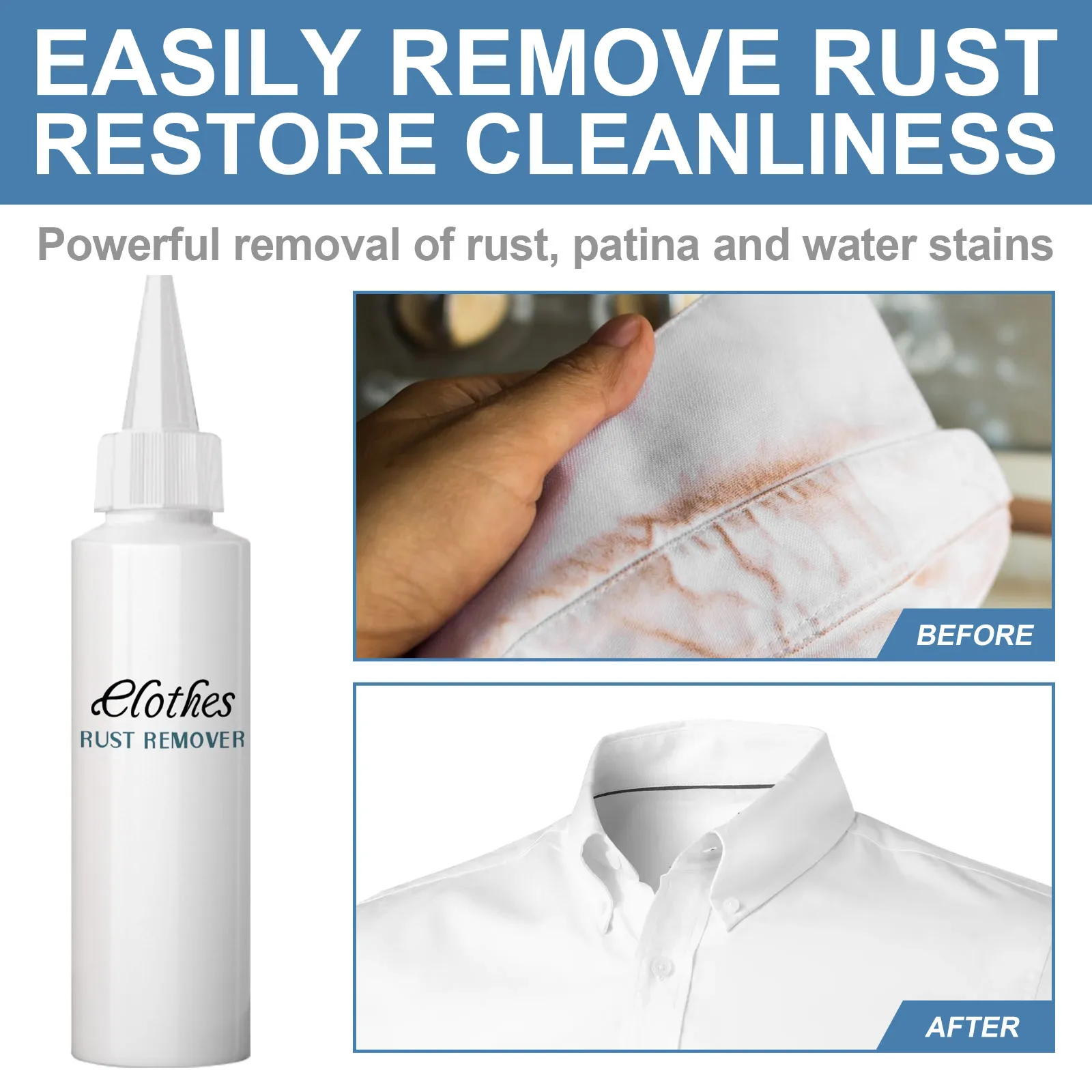 Emergency Stain Rescue Stain Remover Decontamination and Rust Removal Agent for Clothes Rapid Decontamination and Rust Removal