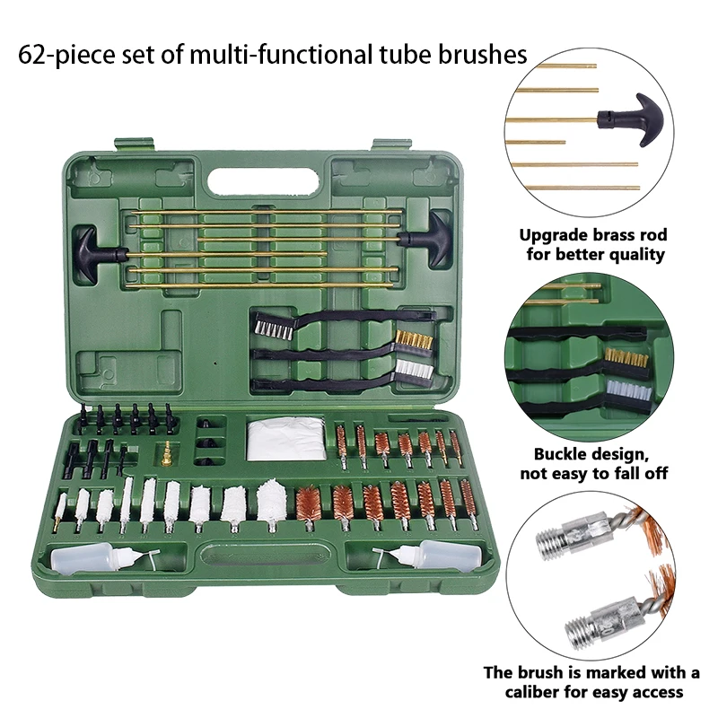 Tactical AK47 AK74 AR15 Glock Gun Cleaning Tool Kit Set Oil Can Rifle Shotgun Pistol Cleaner Brush Professional Toolbox