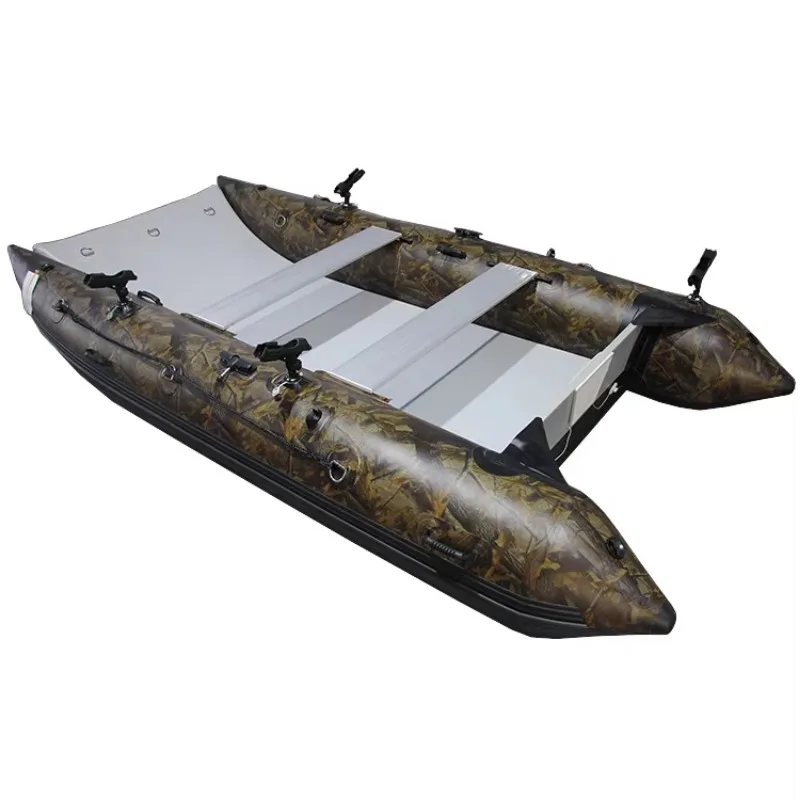 High-Speed Catamaran Inflatable Boat PVC Rubber Assault Fishing Lure Kayak for Drifting Outdoor Activity