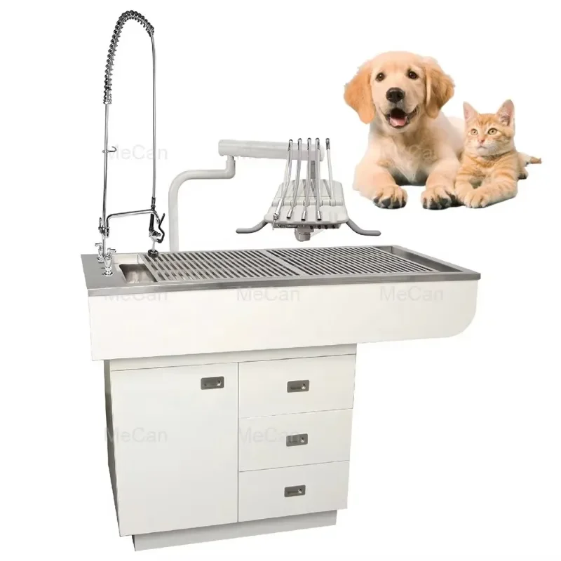 מערכת הפעלה מלאה של בעלי חיים שולחן עבודה וטרינר שתל שיניים כירורגי כלב וטרינרי שולחן רטוב שיניים