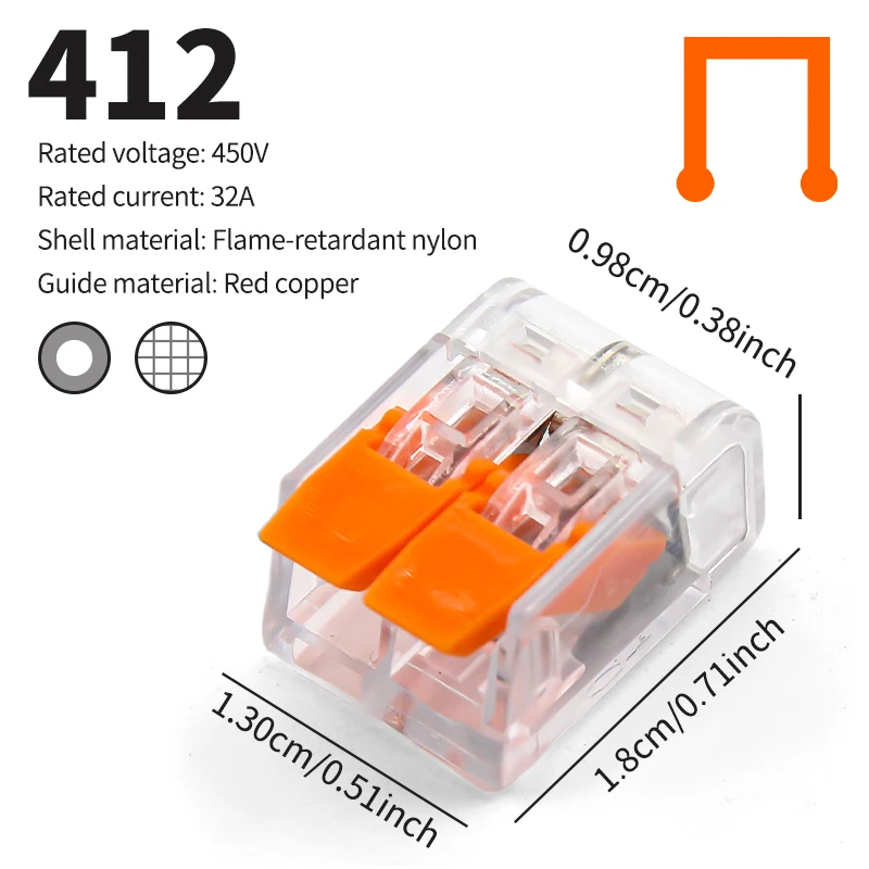 Connettore del cavo 2 porte 3 porte 5 porte Mini rapido universale compatto morsettiera a molla leva push-in dado conduttore strumenti elettrici