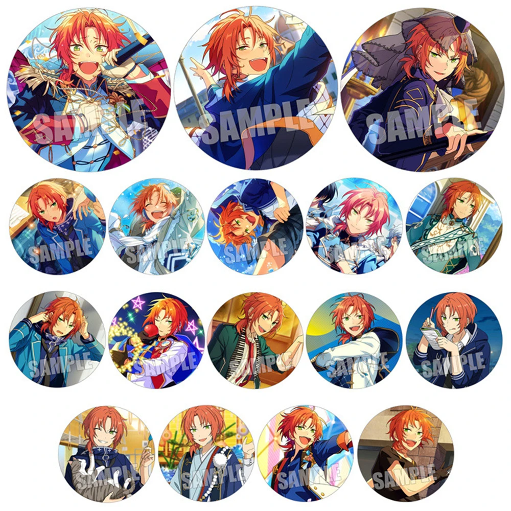 58mm Anime Ensemble Stars Tsukinaga Leo Leader Cosplay COSTUME Badge Pin SPTE Tinplate Brooch﻿ Prop