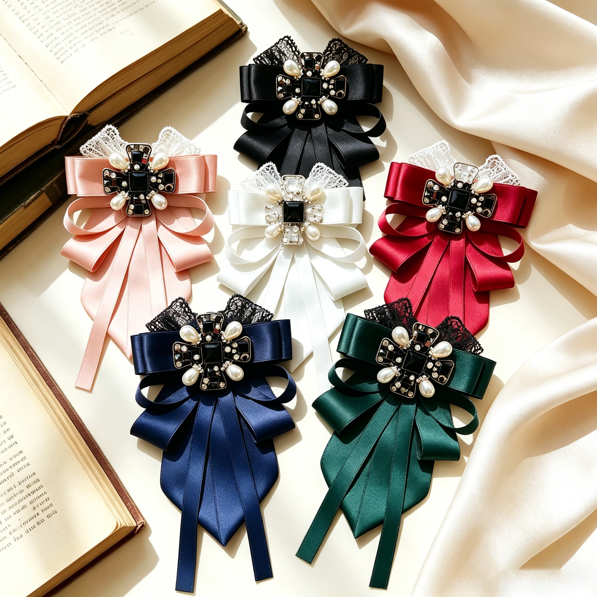 A Handcrafted Multi-Layered Exquisite Bow Tie for Both Men and Women, High-End and Elegant, Suitable for Uniforms, Daily Wear, and Parties